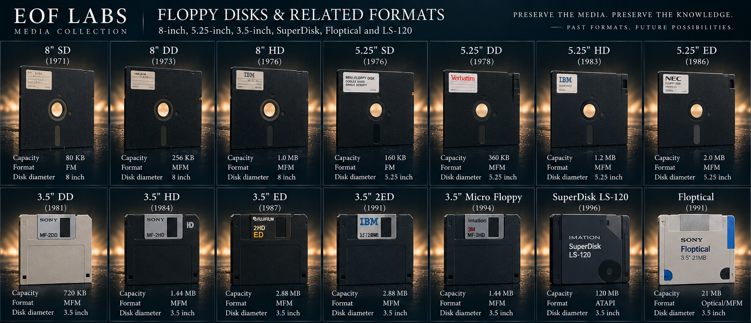 Floppy disk family artwork